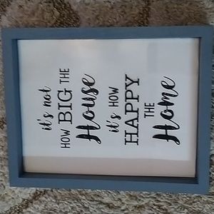Two patition  glass pluge with beautiful words, grey board frame